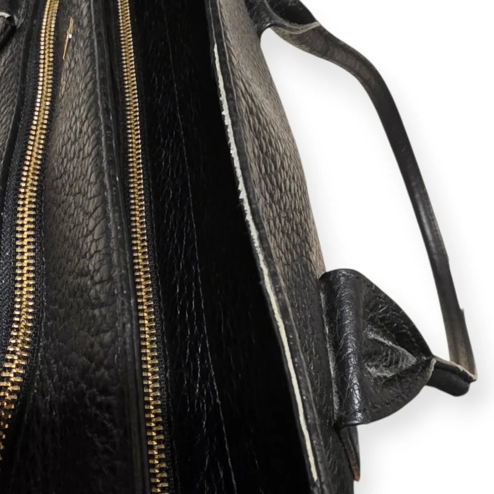Kate Spade Black Pebbled Leather South Port Avenue Satchel Bag